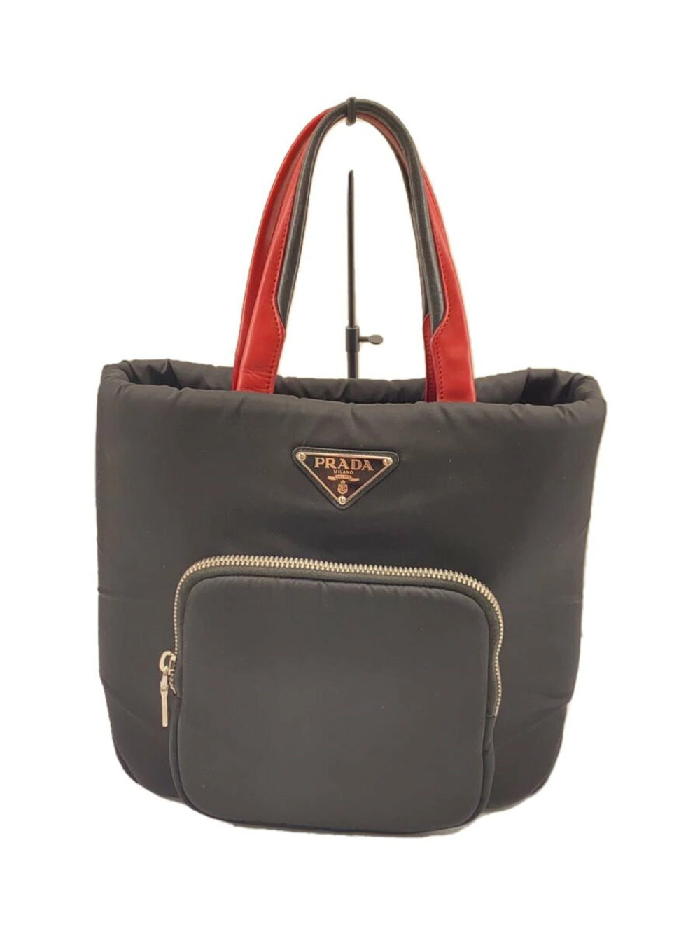 Prada Tessuto Pocket Handbag Black